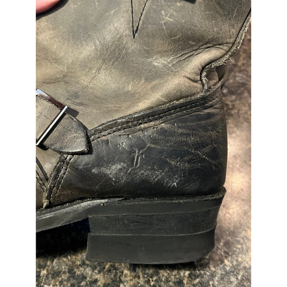 Frye Veronica Distressed Brown Leather Boots - Picture 12 of 12